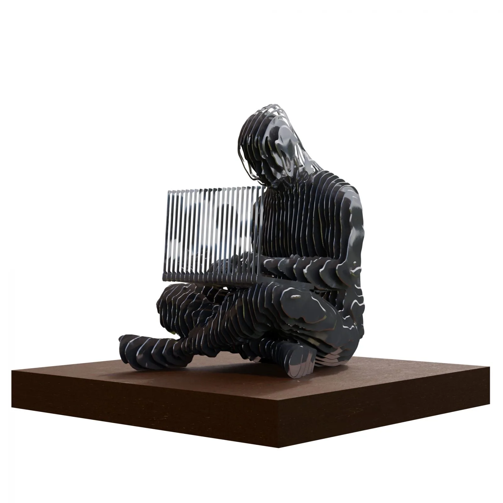 Satoshi statue without pedestal